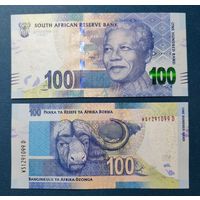 ЮАР, 100 рэнд 2013-2016 г, P-141b (WS, Нельсон Мандела, капские буйволы), UNC