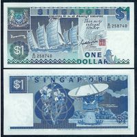 Сингапур 1 доллар 1987 год, UNC