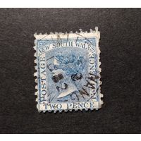 Великобритания\308с\  Новый Южный Уэльс.  1882\1991 стандарт королева  Scott 62B зуб.13х10