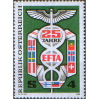 Полная серия из 1 марки 1985г. Австрия "25 лет EACT - Европейской ассоциации свободной торговли" MNH