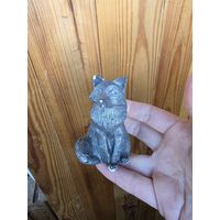 Лот С 1 РУБЛЯ! много лотов! Сувенирная фигурка хитрый Лис под старое серебро