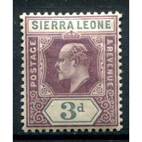 Британские колонии - Сьерра-Леоне - 1903г. - король Эдуард VII, 3 P - 1 марка - MH [Mi 47]. #4-B5-118-A-1