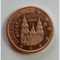 Испания 1 евроцент 2005 г., KM# 1040