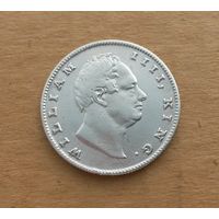 Британская Ост-Индская компания, рупия 1835 г., серебро 0.917, Вильгельм IV (1830-1837)