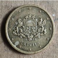 Латвия 10 евроцентов 2014 г., KM# 153