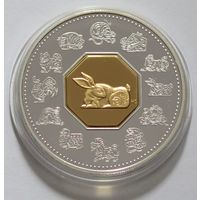Канада 1999 серебро (1 oz) "Лунар - Год кролика" (Proof)