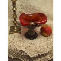 Ваза, конфетница "Красный май" 60- е г.