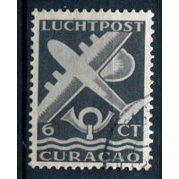 Нидерландские колонии - Кюрасао - 1947г. - авиация, авиапочта, 6 с - 1 марка - гашёная [Mi 253]. #3-WB-77-A-1