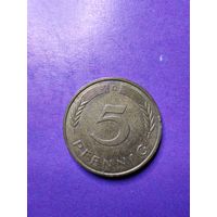 Германия ФРГ 5 пфеннигов 1991 D