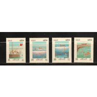 Бахрейн-1996(Мих.597-600) , **    , Морская Фауна , Рыбы , Ловля жемчуга (полная серия)