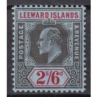 150.BrKCI. Великобритания. Колонии. Подветренные острова. Стандарт. Эдуард VII. 2'6Sh. 1907 г. Mi.#44.