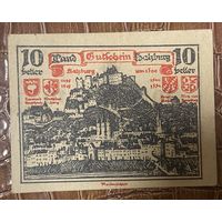 Нотгельд Австрия Зальцбург 10 геллеров 1920 год