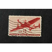 США 1941 г. Авиапочта 15 центов. Самолет. Авиация #0046-Т1P10