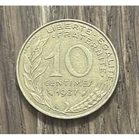 Франция 10 Сантимов 1987г.