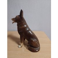 Собака Овчарка. Немецкая фарфоровая статуэтка. Германия