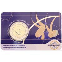 2 евро 2025 Финляндия 100 лет Финско-шведским играм, Игры, Легкая атлетика блистер BU