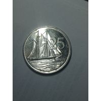 Каймановы острова 25 центов 2005 года .
