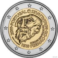 2 евро 2019 Португалия Магеллан UNC из ролла