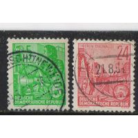 Германия ГДР 1953 Вып Пятилетний план (II) Стандарт #406,414