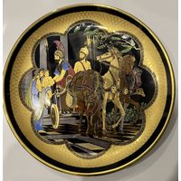 Греческая Тарелка Винтаж роспись золотом 24к