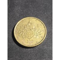 Италия 50 евроцентов 2002