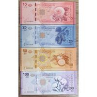 Набор банкнот 10,25,50,100 фунтов 2025 года - Сирия - UNC