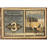 Нотгельд 3 марки 1921 год. Бад-Лаутерберг,. Веймарская республика