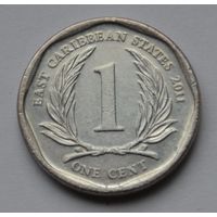 Восточные Карибы, 1 цент 2011 г.