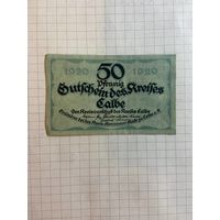 50 пфеннингов (нотгельды) г. Германия.