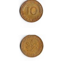 10 пфеннигов Германия 1982 года(D)