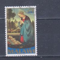 [2443] Малави 2000. Рождество.Искусство.Живопись. Концовка серии. Гашеная марка.