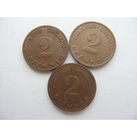 ФРГ  2 пфеннига   1970 G . J . F