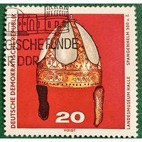 ГДР 1970. Музей доисторической эпохи в Галле. Шпангельхельм из Штёссена