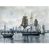 Открытка "Винтовой фрегат "Аскольд" в Кильском порту. 1857 г." 10