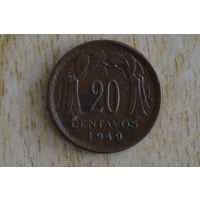 Чили 20 сентаво 1949