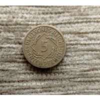 Werty71 Германия 5 рентенпфеннигов 1924 А пфеннигов Веймар