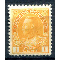 Британские колонии - Канада - 1922/25г. - король Георг V, 1 с - 1 марка - MH, есть маленькое тонкое место на зубчиках перфорации справа [Mi 105 A]. #3-WB-82-A-1