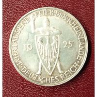 Веймарская республика. 3 марки 1925 D. 1000 лет Рейнланду