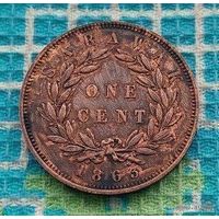 Саравак (Малайзия) 1 цент 1863 года. Раджа Джеймс Брук. Предложи свою цену или обмен!