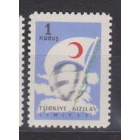 Флаг Красный полумесяц Турция 1954 год лот 13 ЧИСТАЯ