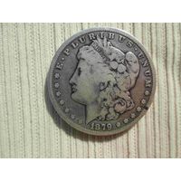 США 1 доллар 1879 года. Морган. Серебро