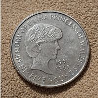 Великобритания 5 фунтов, 1999 Принцесса Диана aUNC
