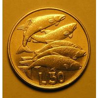 Сан-Марино 50 Лиры 1975 Рыбы