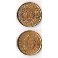 100 лир Турция 1990 года