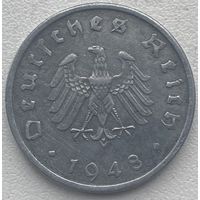 Германия 10 пфеннигов 1948 г. F. Редкая. Состояние