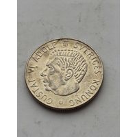 1 крона 1963 года Швеция. Серебро 400. Монета не чищена. 45192