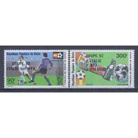 [111] Бенин 1982. Спорт.Футбол.Чемпионат мира. НАДПЕЧАТКИ. СЕРИЯ MNH.