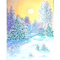 Картина Зимнее утро в лесу