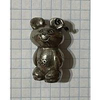 Брелок Олимпийский мишка. Метал.