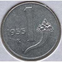 Италия 1 лира 1955 г. В холдере